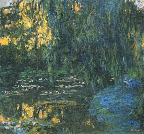 Nenúfares sobre el lago y Sauce Llorón - Monet